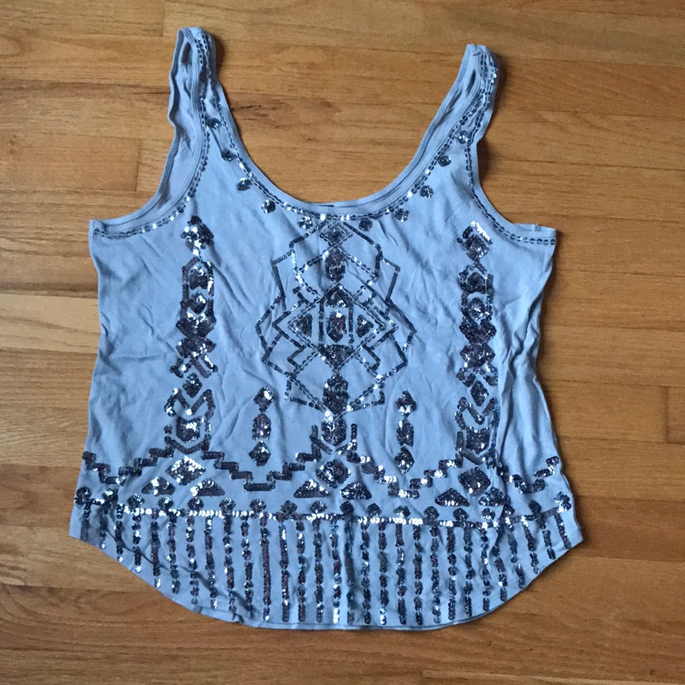 Express Dressy Sequin Tank